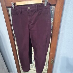 Talbots High-Waist Jegging Ankle - Burgundy